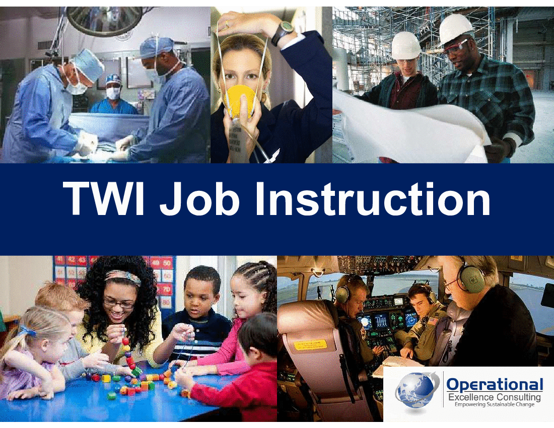 This is a partial preview of TWI Program: Job Instruction (JI) Training (131-slide PowerPoint presentation (PPTX)). Full document is 131 slides. 