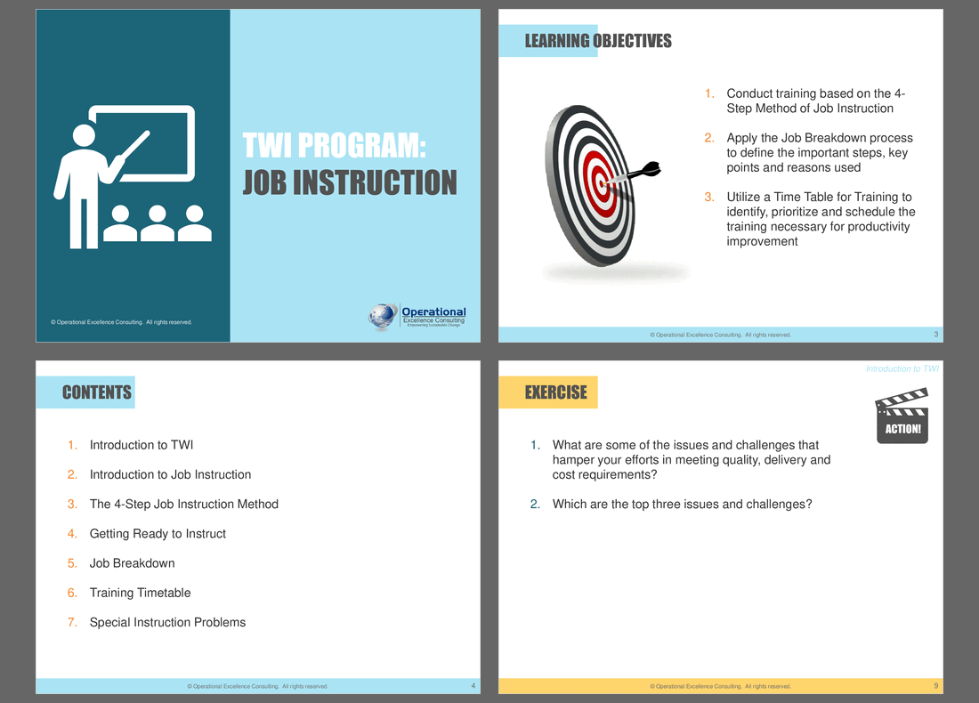 TWI Program: Job Instruction (JI) Training (131-slide PPT PowerPoint presentation (PPTX)) Preview Image