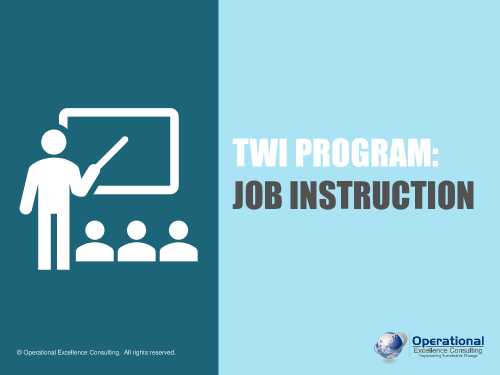 The Core TWI Training Programs: JI, JM & JR (Document Bundle)