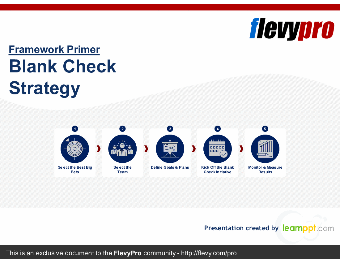 Blank Check Strategy (27-slide PowerPoint presentation (PPTX)) Preview Image