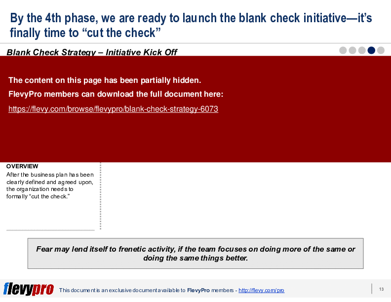 This is a partial preview of Blank Check Strategy (27-slide PowerPoint presentation (PPTX)). Full document is 27 slides. 