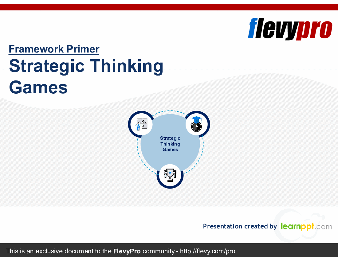 This is a partial preview of Strategic Thinking Games (26-slide PowerPoint presentation (PPTX)). Full document is 26 slides. 