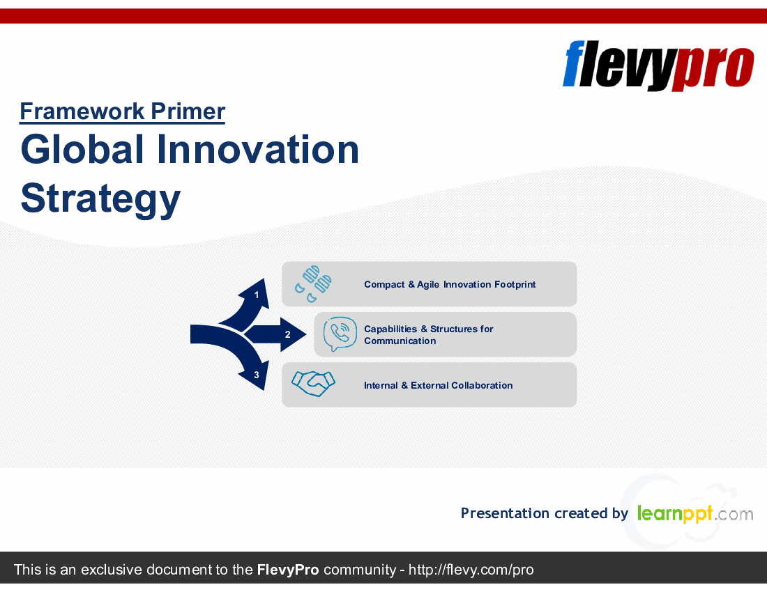 This is a partial preview of Global Innovation Strategy (28-slide PowerPoint presentation (PPTX)). Full document is 28 slides. 