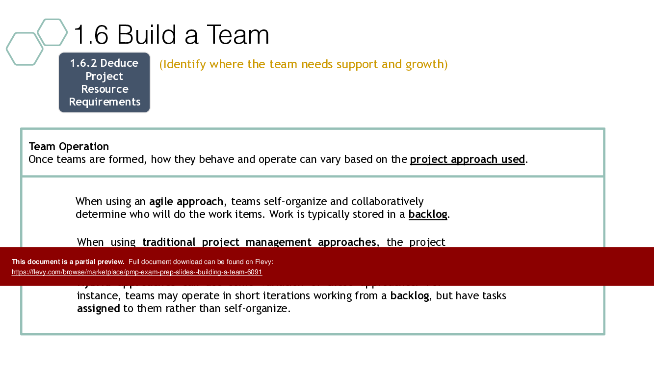 PMP Exam Prep Slides - Building a Team (113-page PDF document) Preview Image