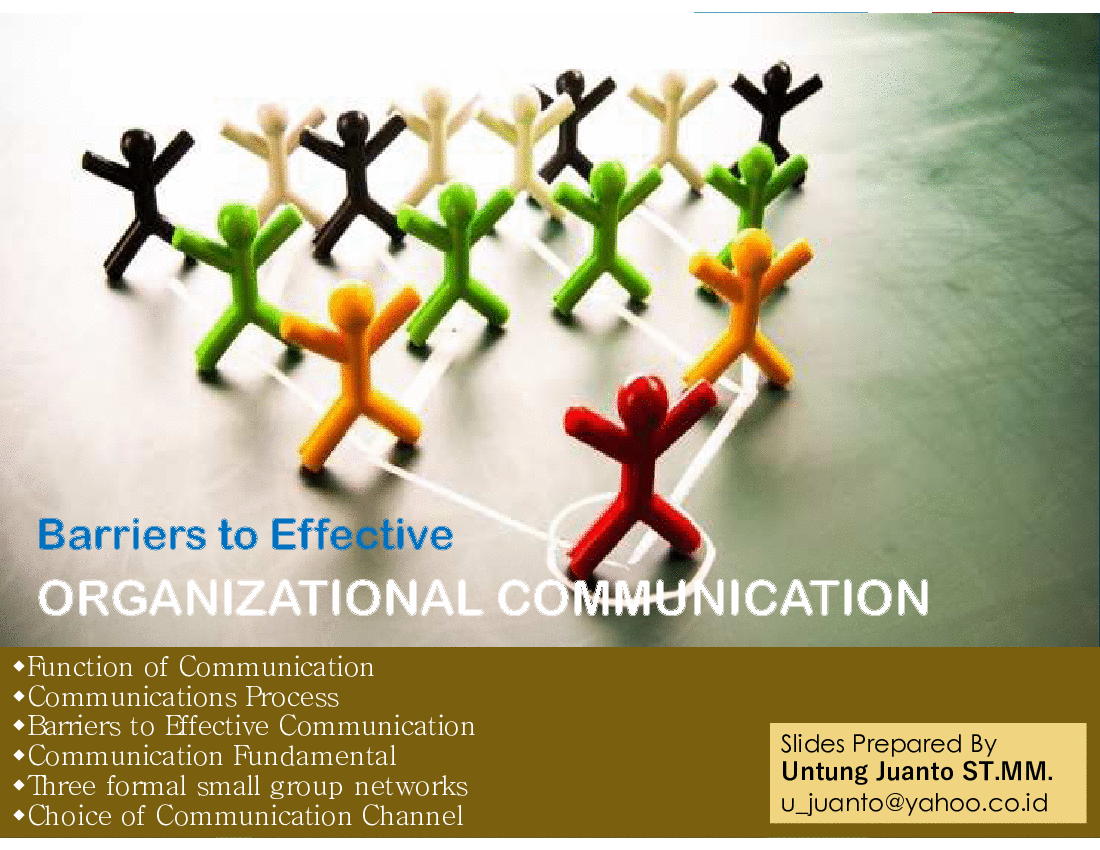 Organizational Communication (33-slide PPT PowerPoint presentation (PPT)) Preview Image