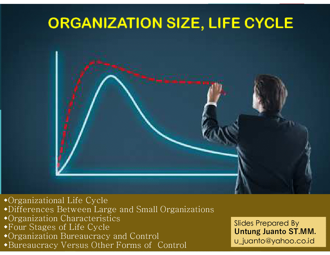 This is a partial preview of Organization Life Cycle (18-slide PowerPoint presentation (PPT)). Full document is 18 slides. 