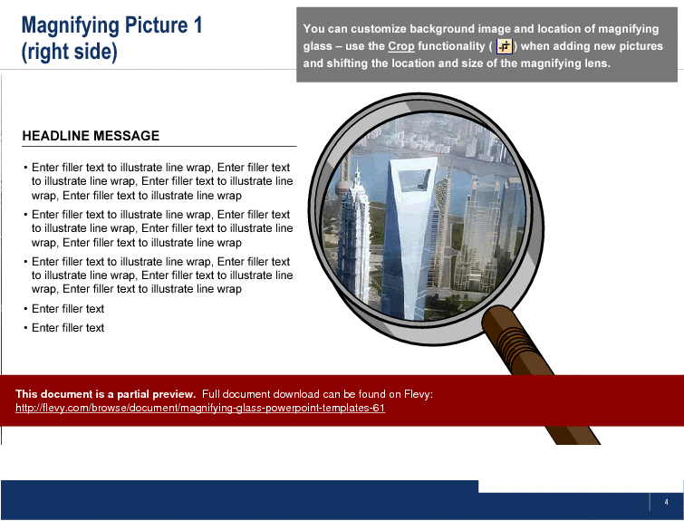 This is a partial preview of Magnifying Glass PowerPoint Templates. Full document is 9 slides. 