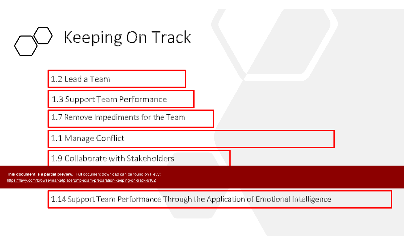 This is a partial preview of PMP Exam Preparation -Keeping On Track (142-slide PowerPoint presentation (PPTX)). Full document is 142 slides. 