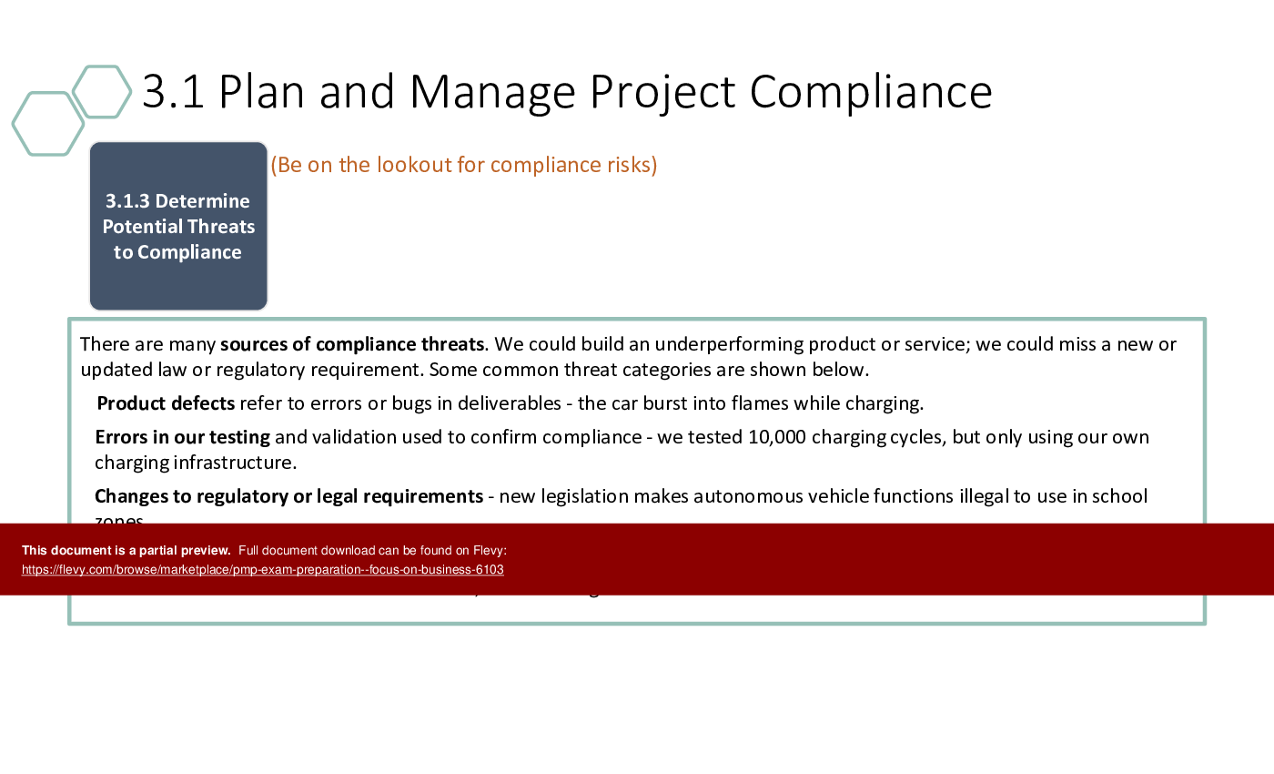 This is a partial preview of PMP Exam Preparation - Focus On Business (104-slide PowerPoint presentation (PPTX)). Full document is 104 slides. 