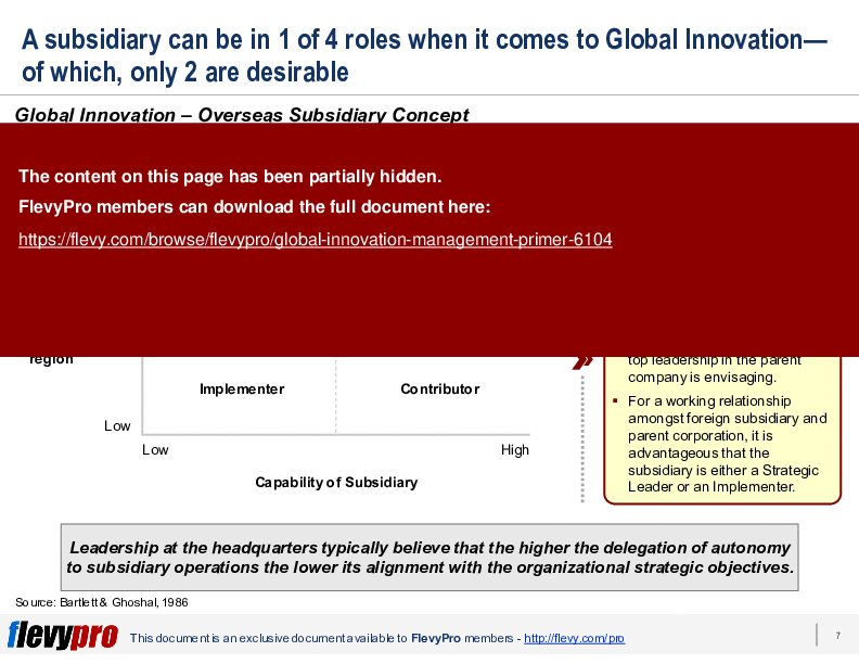 This is a partial preview of Global Innovation Management Primer (24-slide PowerPoint presentation (PPTX)). Full document is 24 slides. 