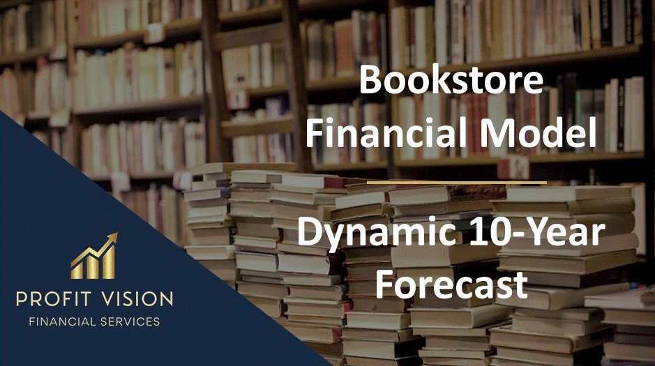 Bookstore Financial Model - Dynamic 10 Year Forecast (Excel template (XLSX)) Preview Image