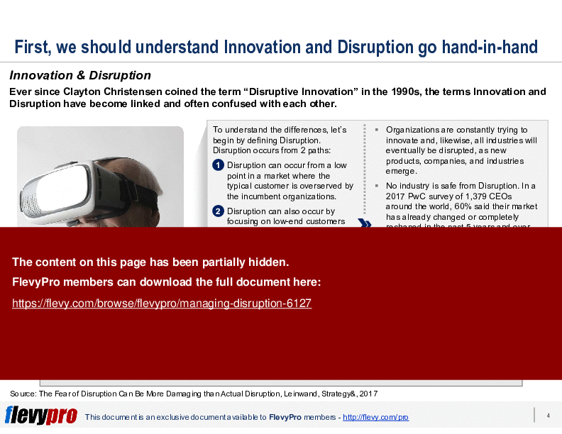 Managing Disruption (28-slide PPT PowerPoint presentation (PPTX)) Preview Image