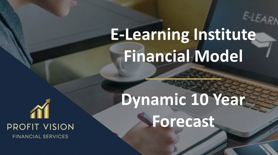 This is a partial preview of E-Learning Institute - Dynamic 10 Year Financial Model (Excel workbook (XLSX)). 