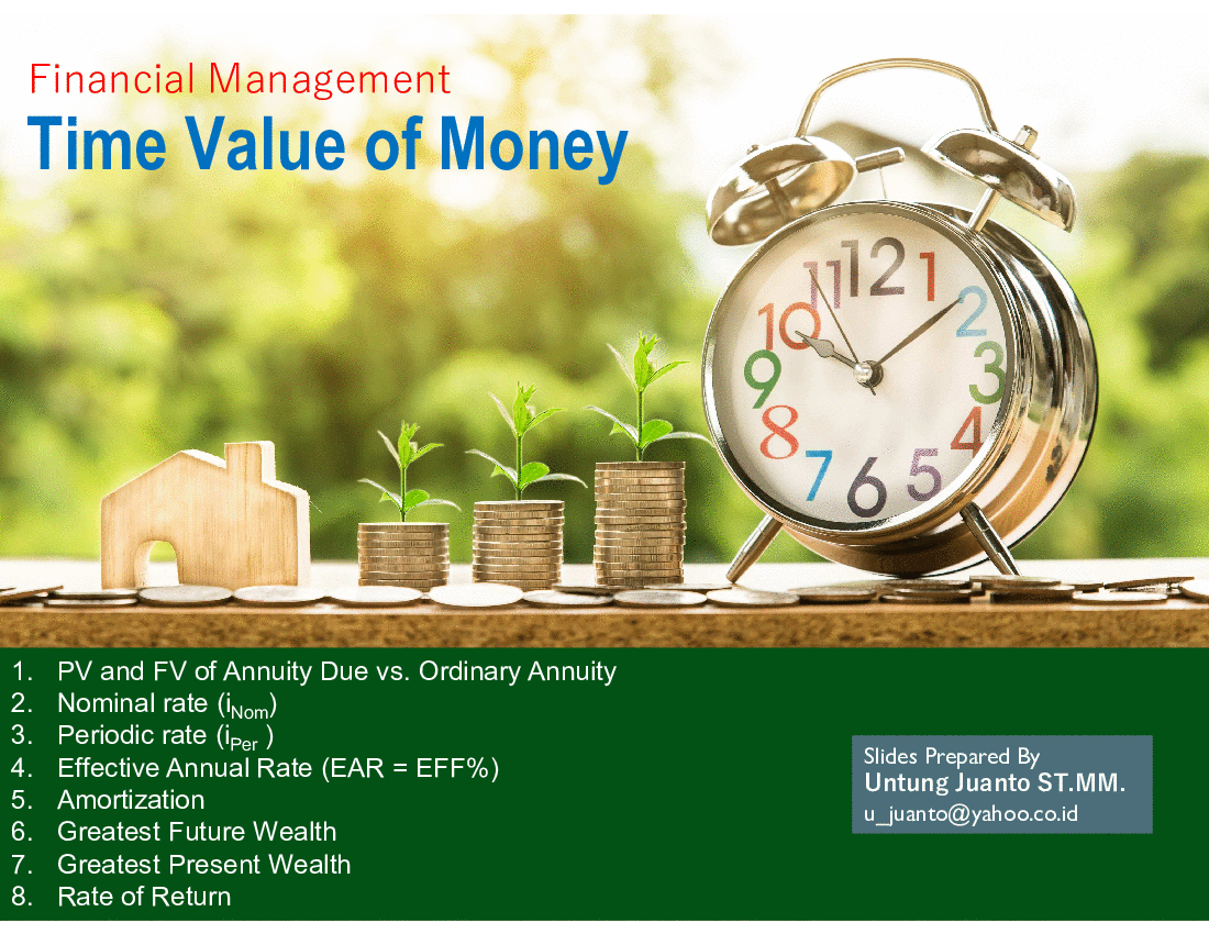 Time Value of Money (86-slide PPT PowerPoint presentation (PPT)) Preview Image