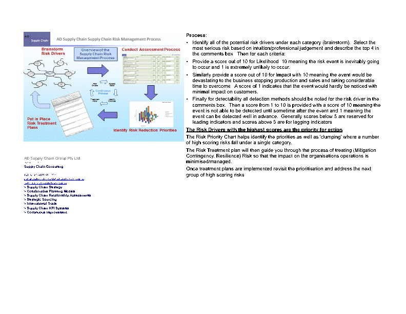 Supply Chain & Business Risk Assessment (Excel template (XLSX)) Preview Image