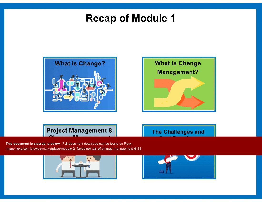 This is a partial preview of FCM 2 - CM Models, Lewin, Kotter, Prosci & Highway of Change (58-slide PowerPoint presentation (PPT)). Full document is 58 slides. 