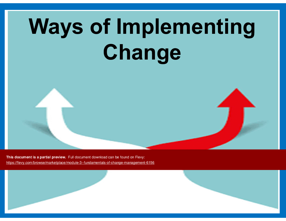 FCM 3 - Change Readiness, Change Implementation, People & Behaviours (61-slide PPT PowerPoint presentation (PPT)) Preview Image