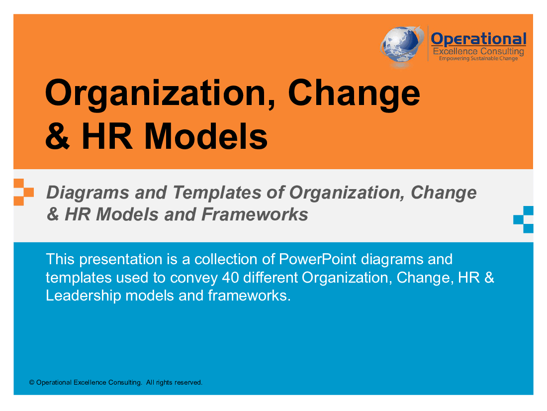 Organization, Change & HR Models
