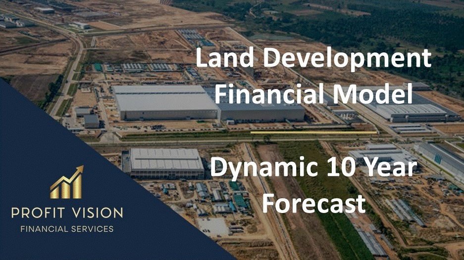 This is a partial preview of Land Development Financial Model - Dynamic 10 Year Forecast (Excel workbook (XLSX)). 