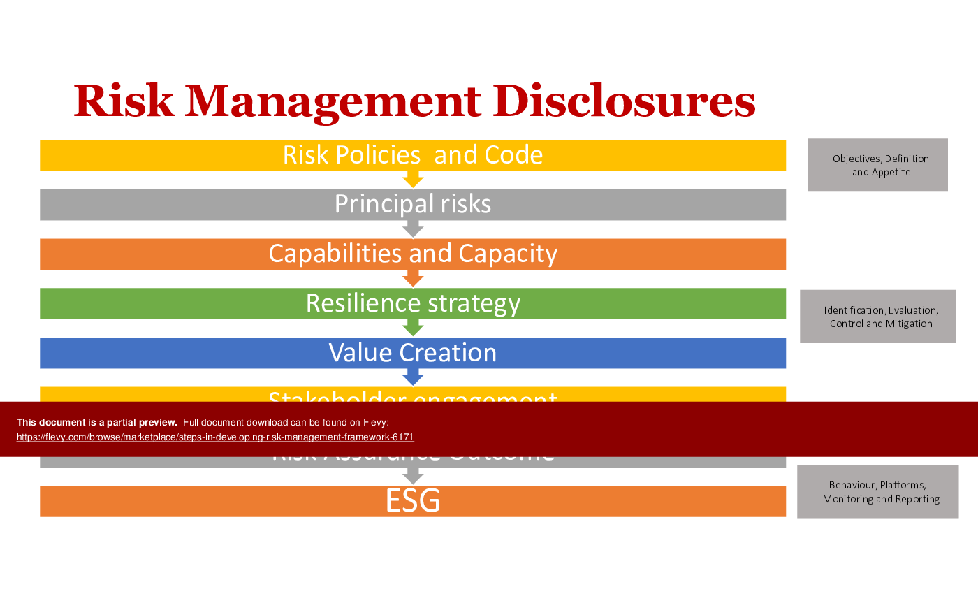 Steps in Developing Risk Management Framework (27-slide PPT PowerPoint presentation (PPTX)) Preview Image