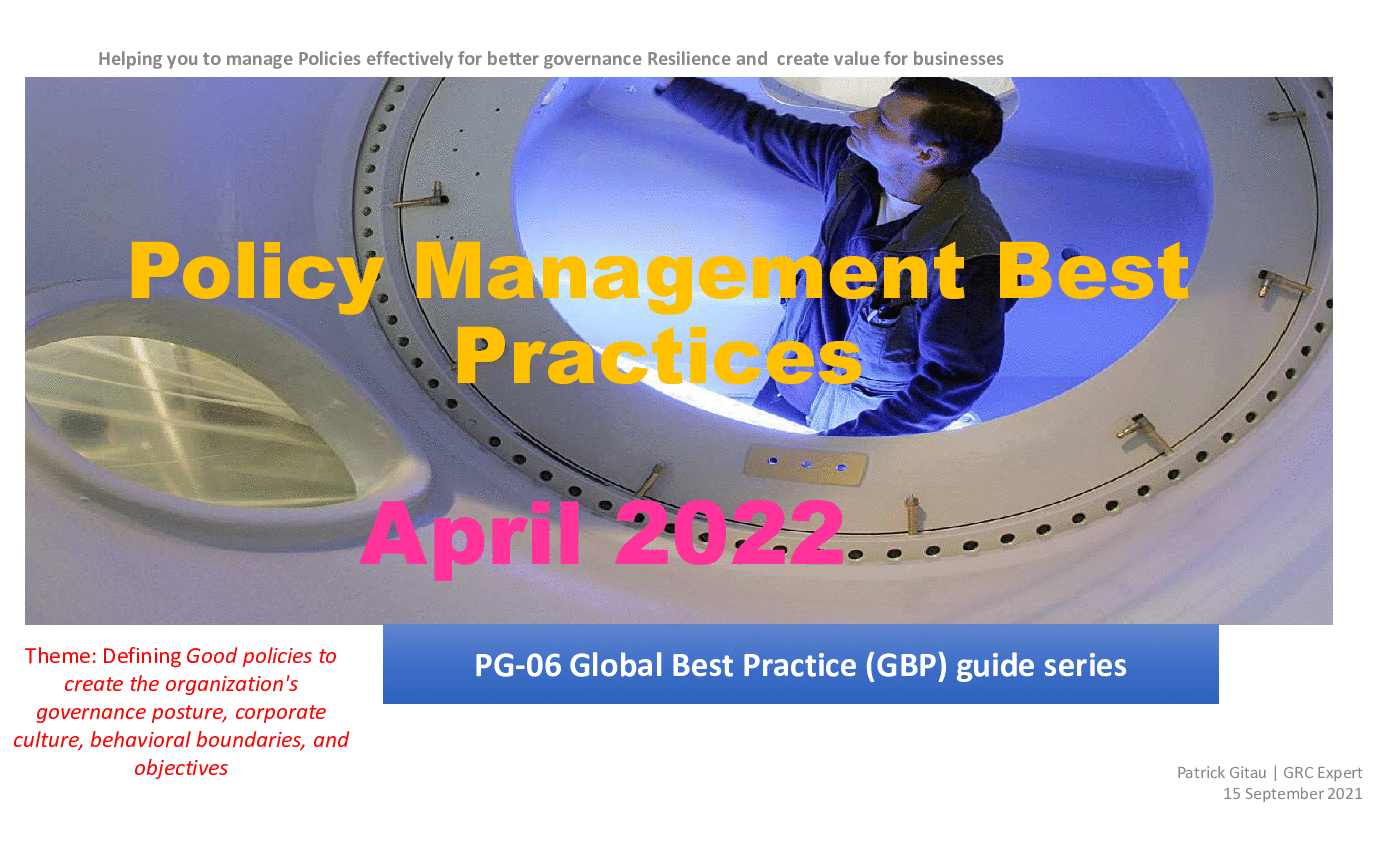 This is a partial preview of Policy Governance and Management Best Practices (51-slide PowerPoint presentation (PPTX)). Full document is 51 slides. 