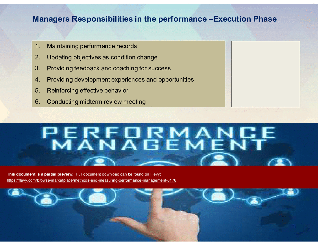 This is a partial preview of Methods and Measuring Performance Management (31-slide PowerPoint presentation (PPT)). Full document is 31 slides. 
