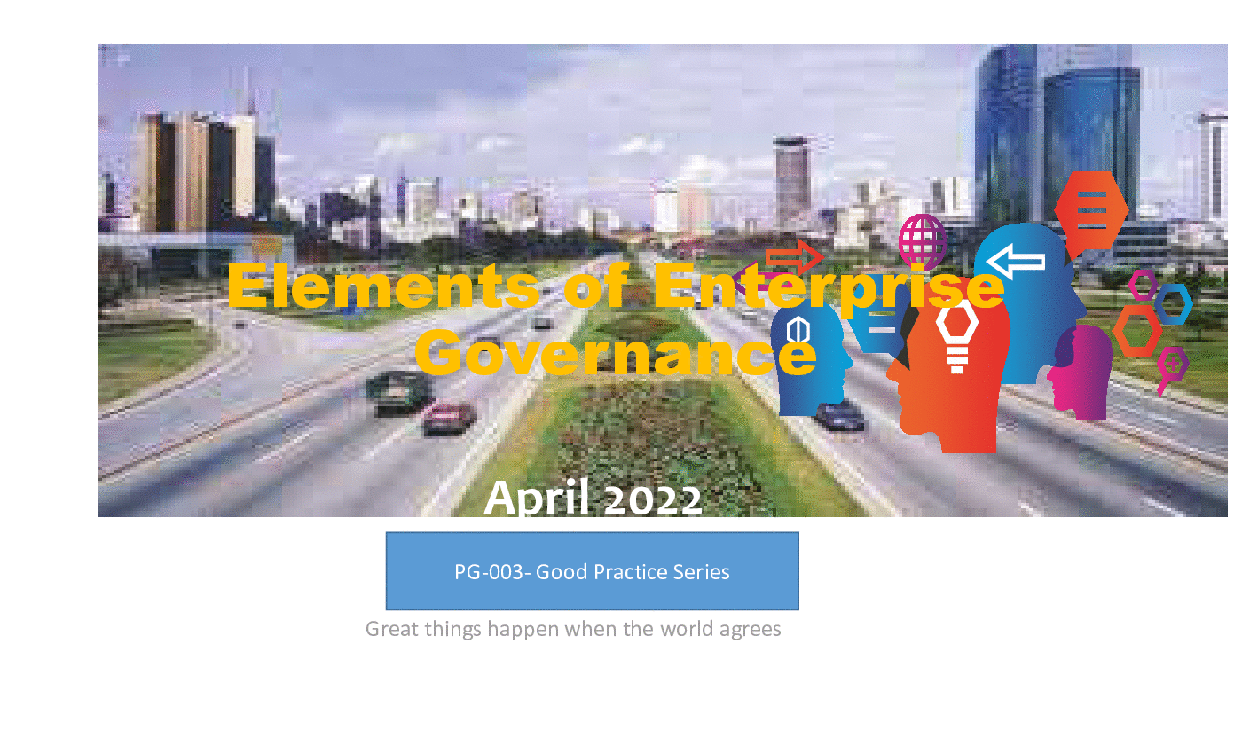 This is a partial preview of Elements of Enterprise Governance (24-slide PowerPoint presentation (PPTX)). Full document is 24 slides. 