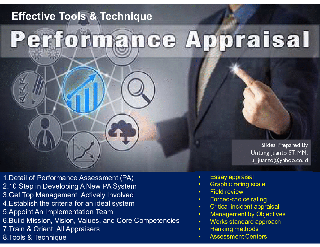 Effective Tools & Technique of Performance Appraisal