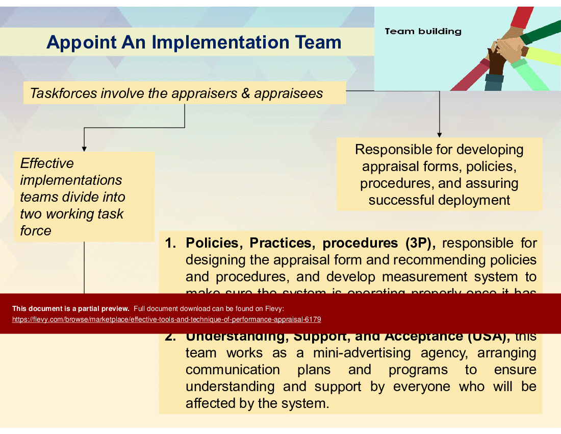 This is a partial preview of Effective Tools & Technique of Performance Appraisal (27-slide PowerPoint presentation (PPT)). Full document is 27 slides. 