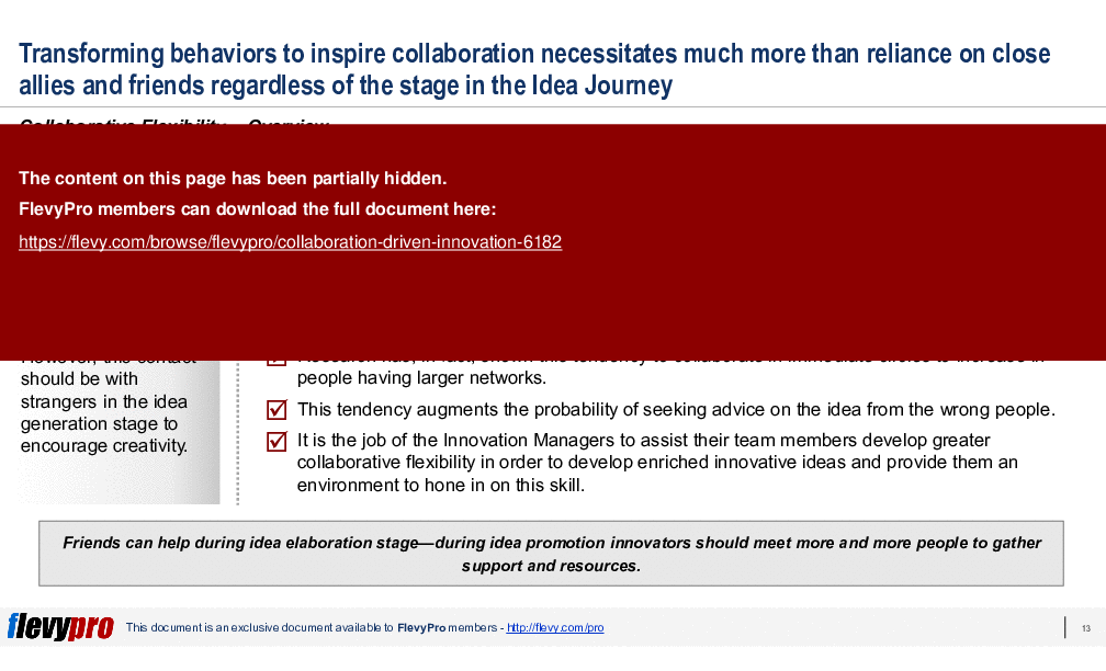 This is a partial preview of Collaboration-driven Innovation (25-slide PowerPoint presentation (PPTX)). Full document is 25 slides. 