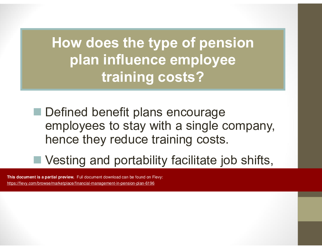 Financial Management in Pension Plan (34-slide PPT PowerPoint presentation (PPT)) Preview Image