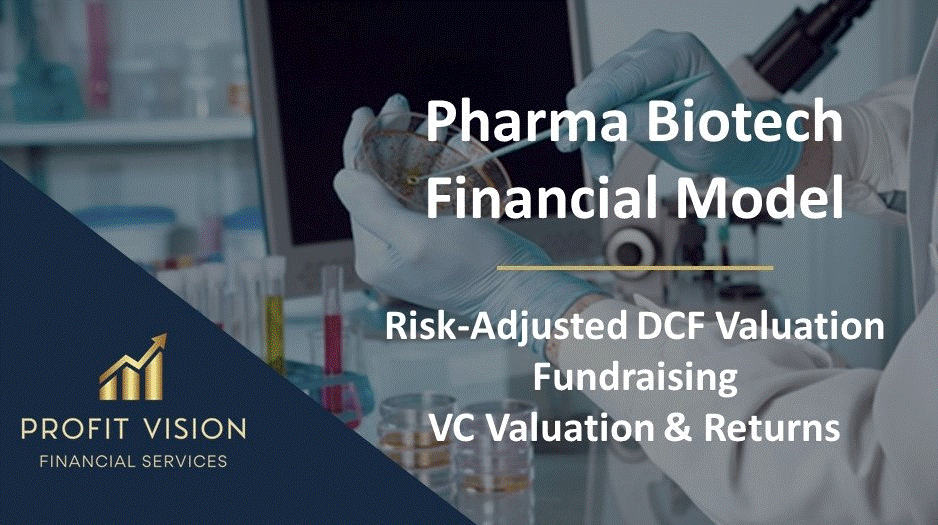 This is a partial preview of Pharma Biotech Risk-Adjusted Valuation Model (Excel workbook (XLSX)). 