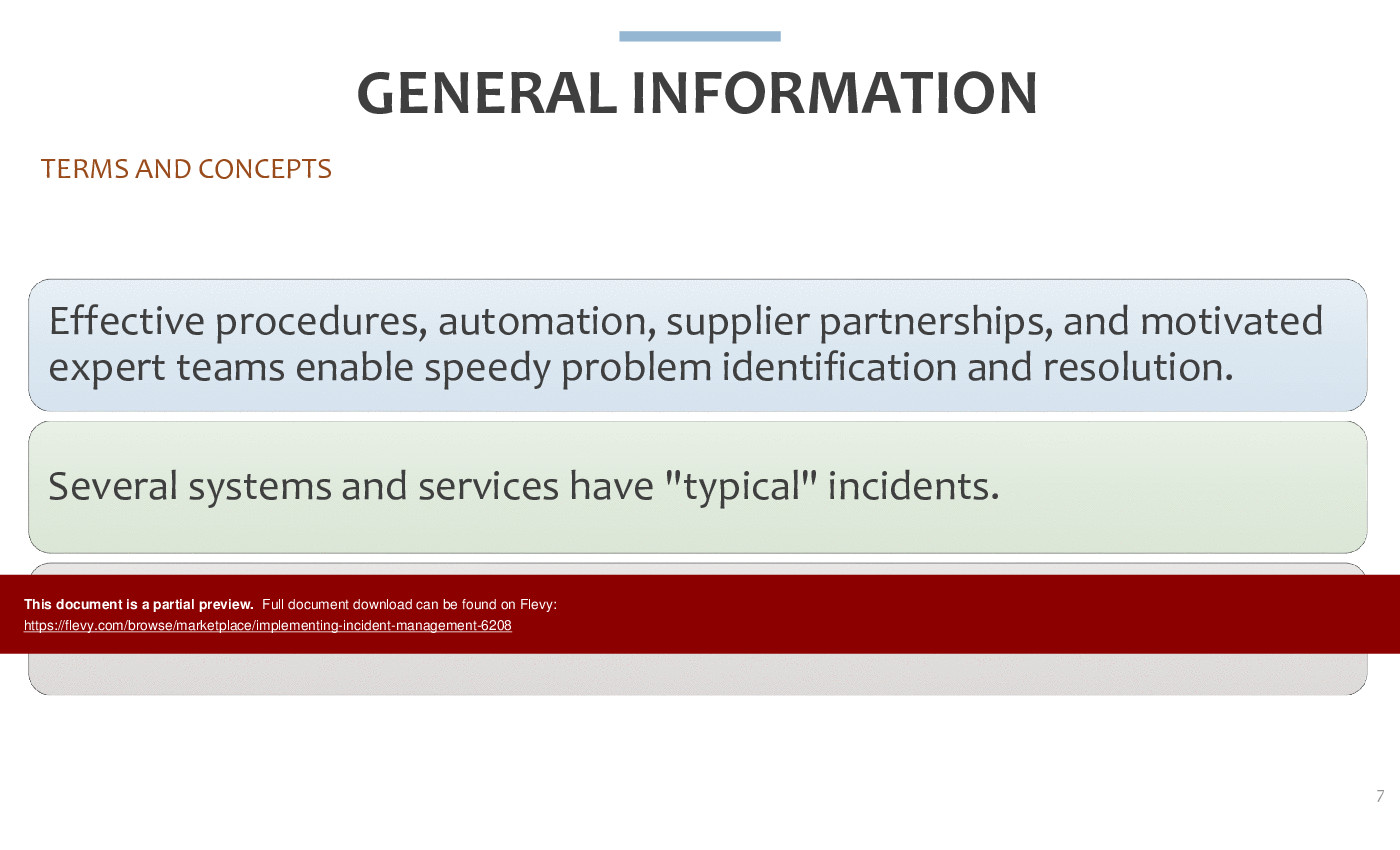 This is a partial preview of Implementation Of Incident Management Using ITIL. Full document is 86 slides. 