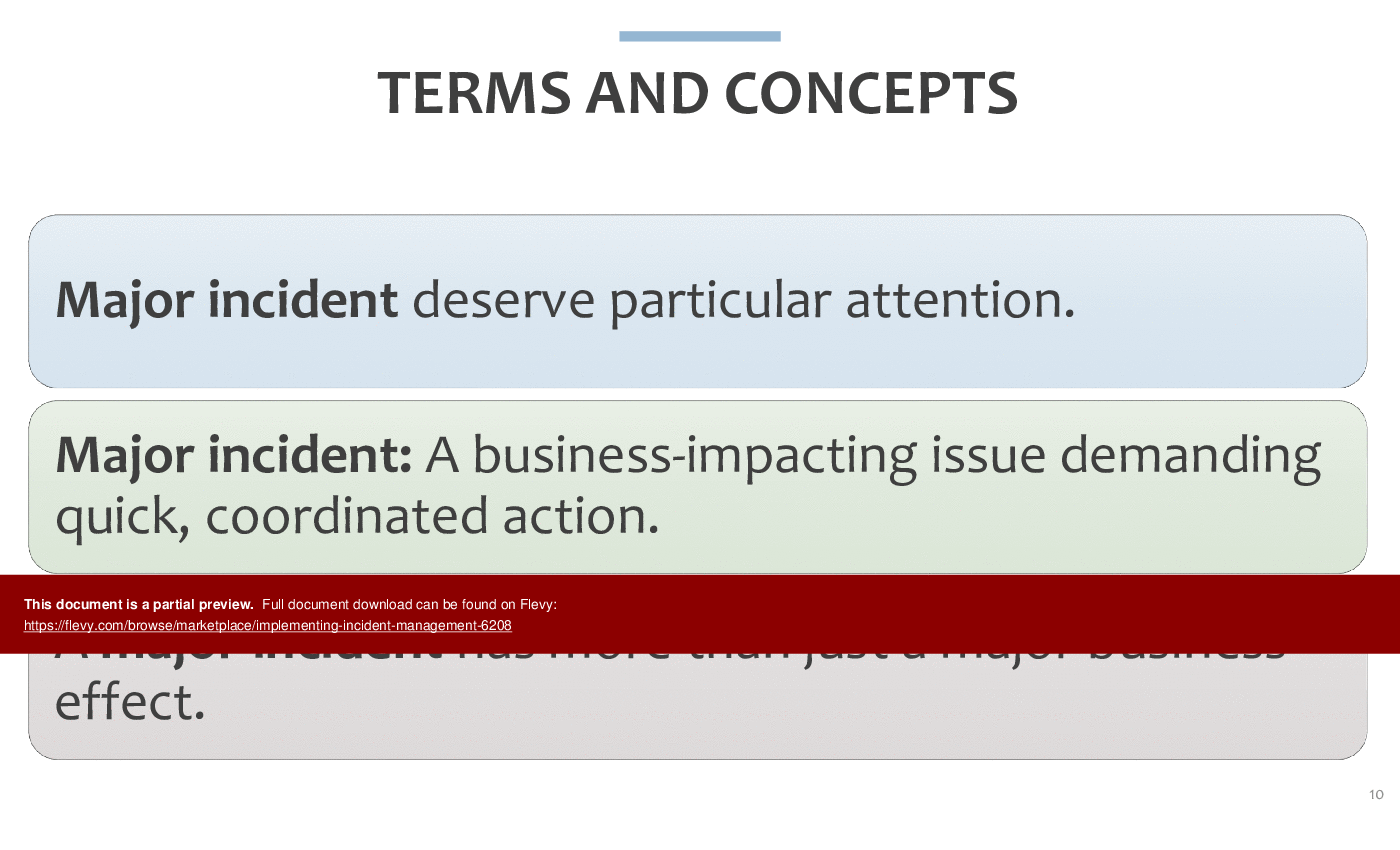 This is a partial preview of Implementation Of Incident Management Using ITIL. Full document is 86 slides. 