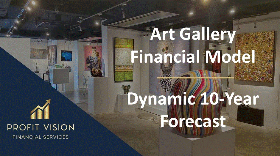 This is a partial preview of Art Gallery Financial Model - Dynamic 10 Year Forecast (Excel workbook (XLSX)). 