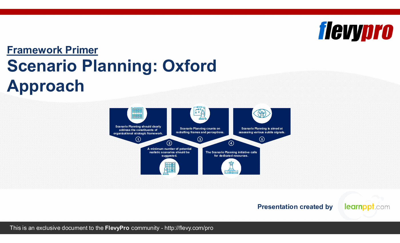 Scenario Planning: Oxford Approach (28-slide PPT PowerPoint presentation (PPTX)) Preview Image