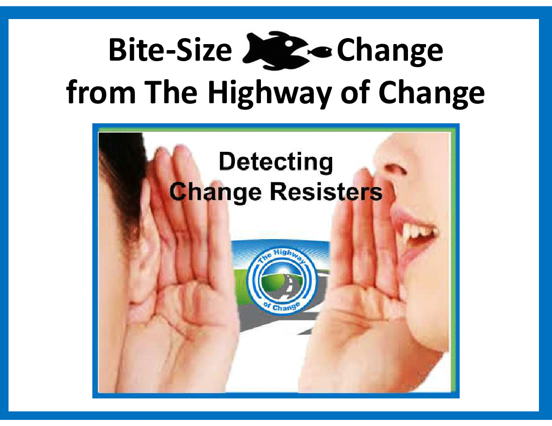 Bite-Size Change - Detecting Change Resisters (16-slide PowerPoint presentation (PPTX)) Preview Image
