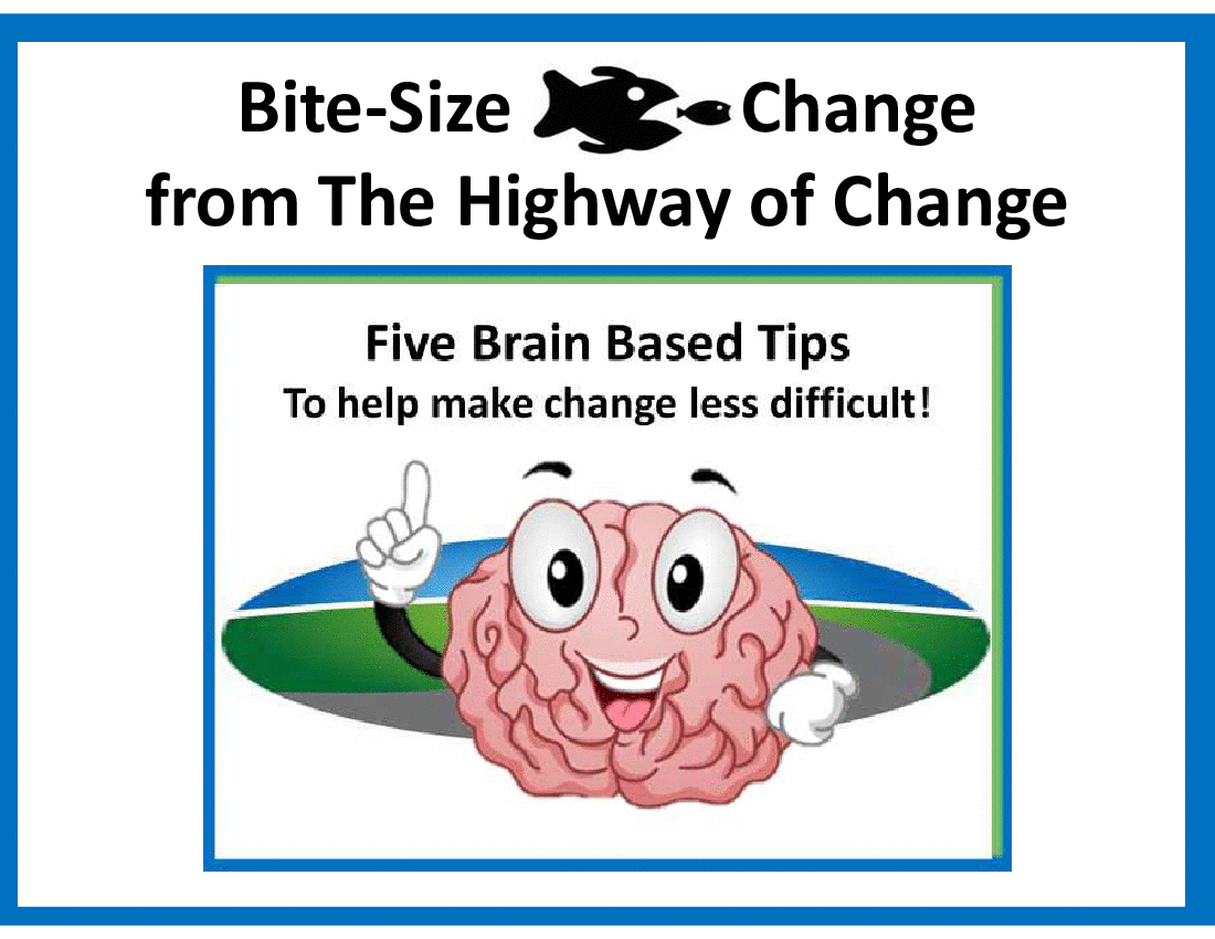 This is a partial preview of Bite-Size Change - Brain-Based Tips (11-slide PowerPoint presentation (PPTX)). Full document is 11 slides. 