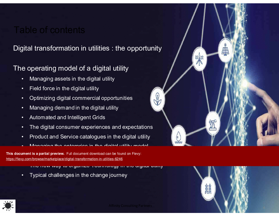 Digital Transformation in Utilities (46-slide PowerPoint presentation (PPTX)) Preview Image