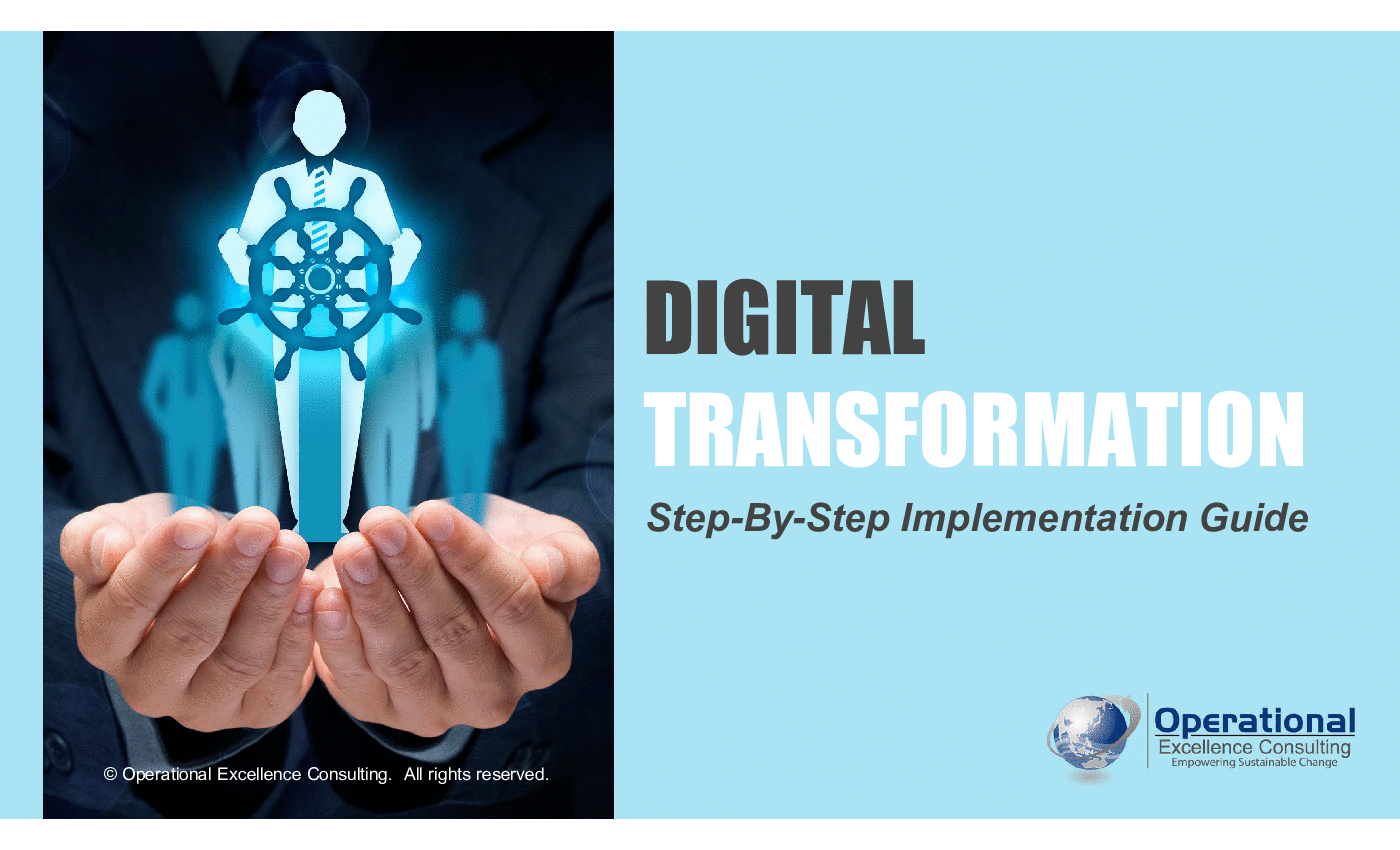 This is a partial preview of Digital Transformation: Step-by-step Implementation Guide (153-slide PowerPoint presentation (PPTX)). Full document is 153 slides. 