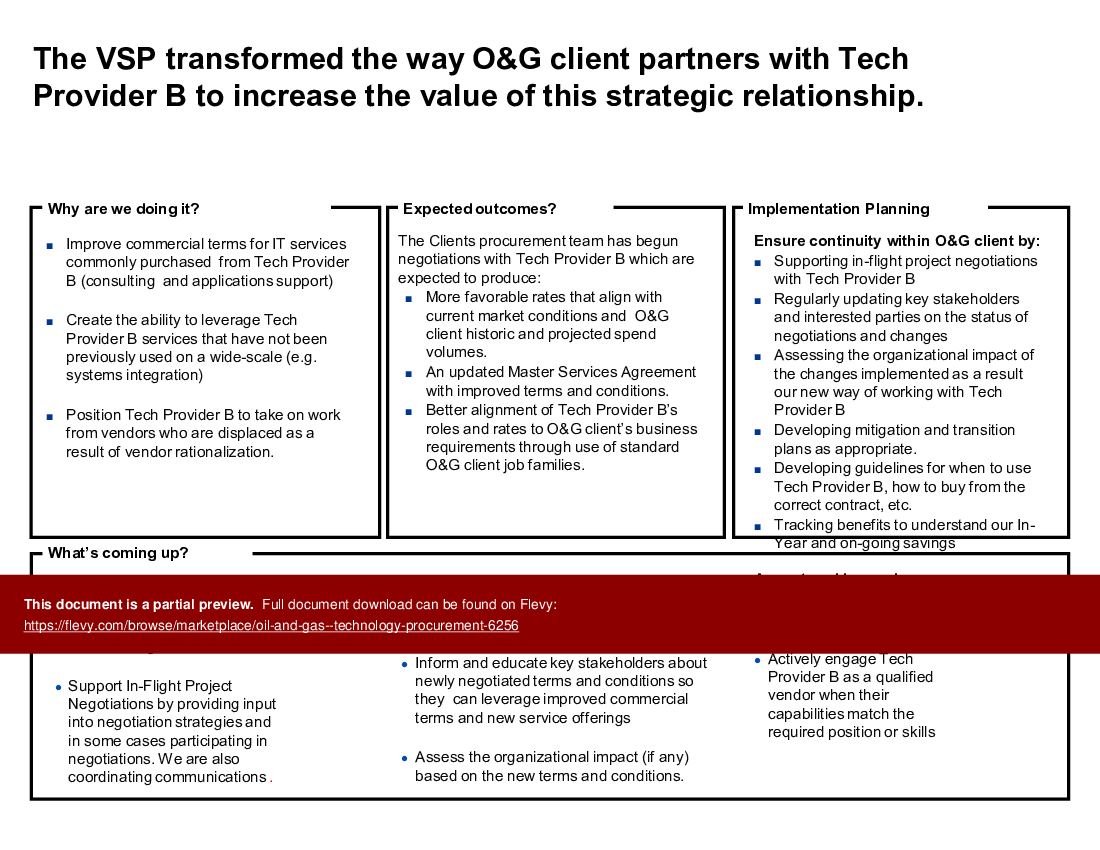 This is a partial preview of Oil and Gas - Technology Procurement (15-slide PowerPoint presentation (PPTX)). Full document is 15 slides. 