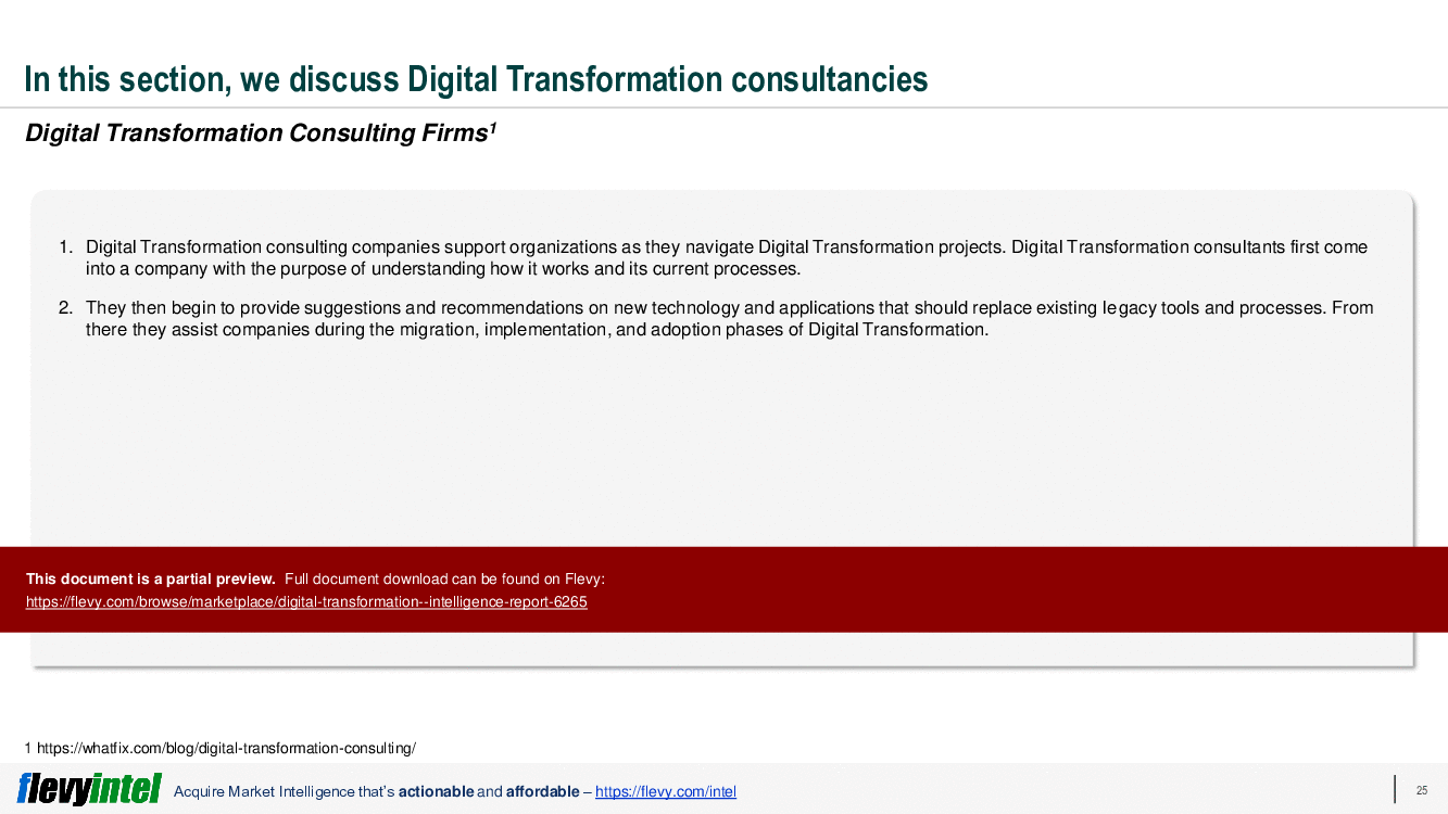 Digital Transformation - Intelligence Report (June 2022) () Preview Image
