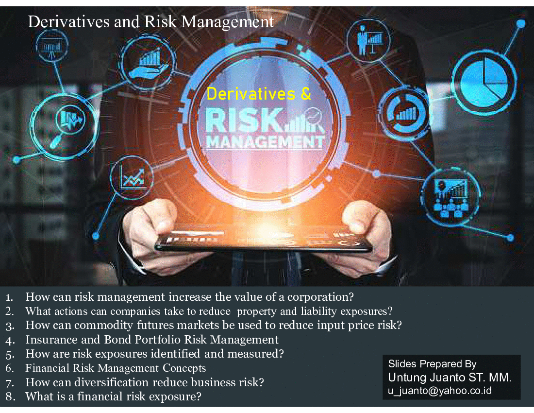 Derivatives and Risk Management (29-slide PPT PowerPoint presentation (PPT)) Preview Image