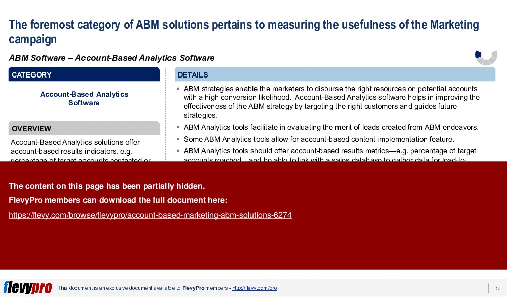 Account-based Marketing (ABM) Solutions (28-slide PPT PowerPoint presentation (PPTX)) Preview Image
