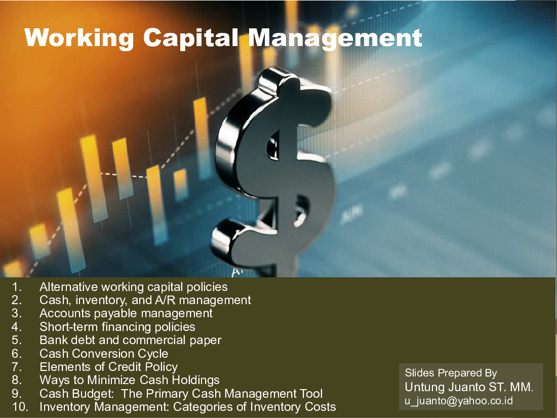 Working Capital Management (48-slide PPT PowerPoint presentation (PPT)) Preview Image