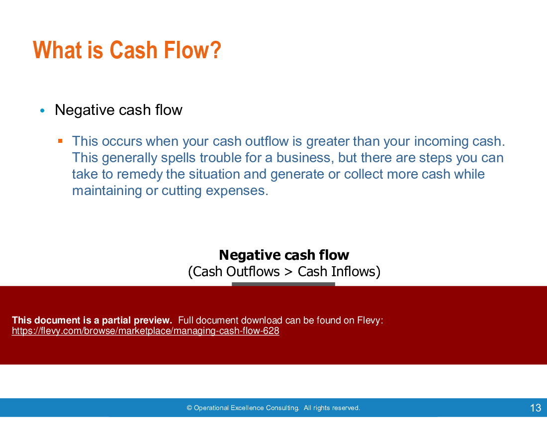 Managing Cash Flow (105-slide PowerPoint presentation (PPTX)) Preview Image