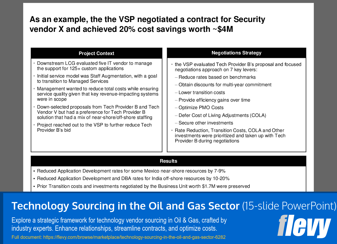 Technology Sourcing in the Oil and Gas Sector (15-slide PPT PowerPoint presentation (PPTX)) Preview Image