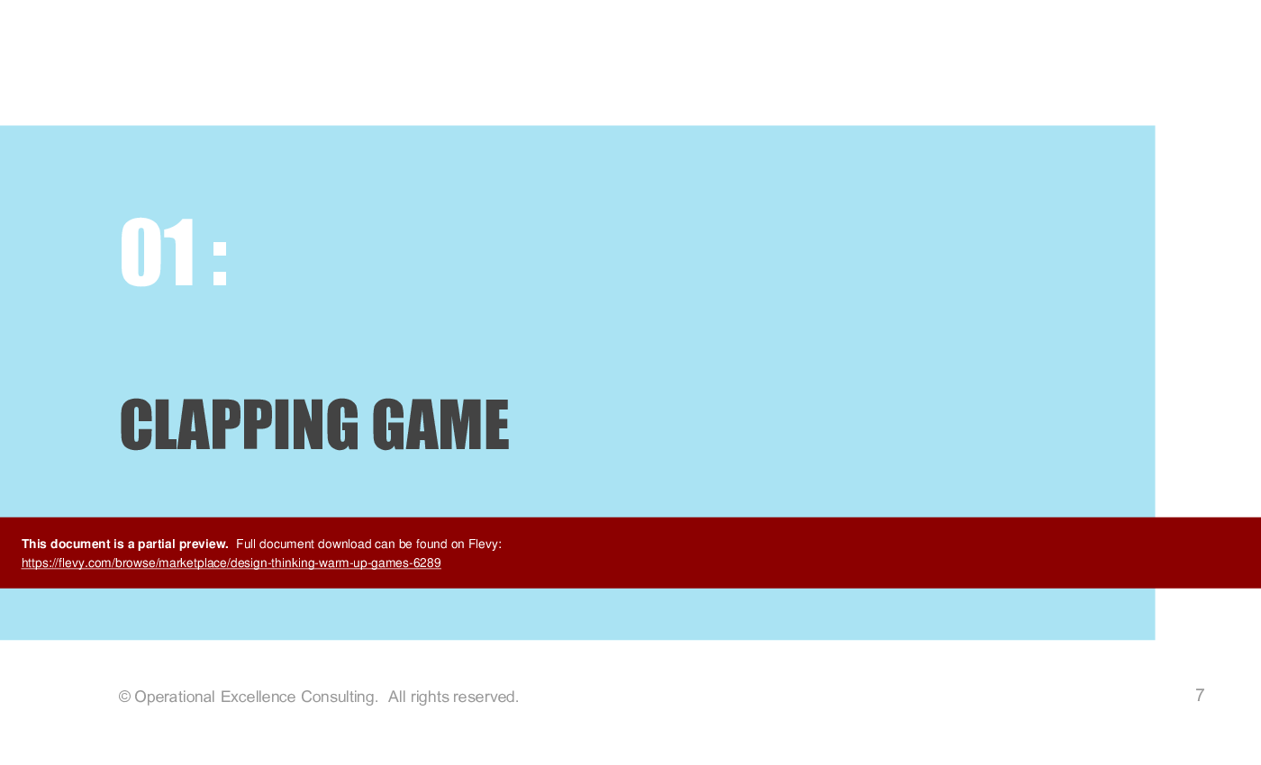 Design Thinking: Warm-Up Games (59-slide PowerPoint presentation (PPTX)) Preview Image