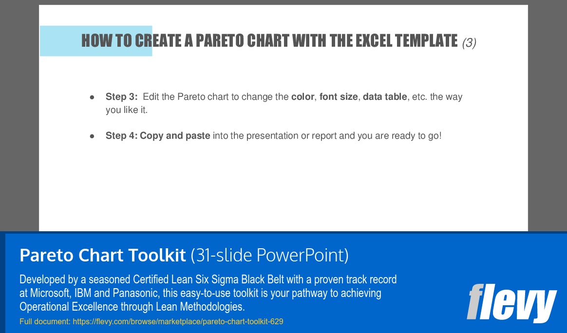 Pareto Chart (18-slide PPT PowerPoint presentation (PPTX)) Preview Image