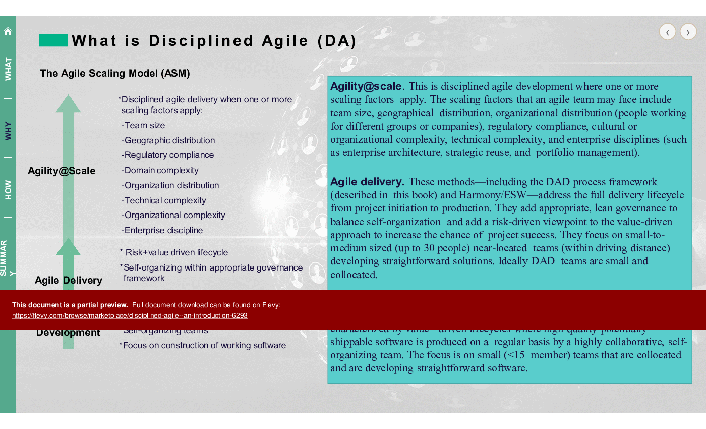 Disciplined Agile - An Introduction (70-slide PPT PowerPoint presentation (PPTX)) Preview Image